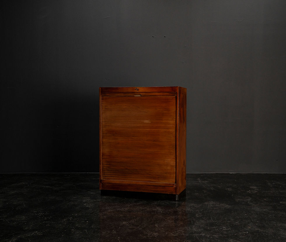 Thumbnail: FILING CABINET WITH ROLLING DOOR A CLASSIC FROM THE 1930S