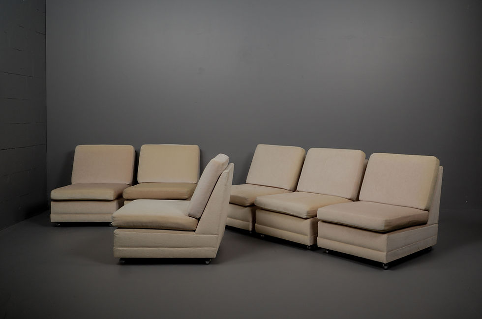 Thumbnail: VELVET AIRBORNE LOUNGE CHAIR MADE IN FRANCE 1970S​​​​​​​
