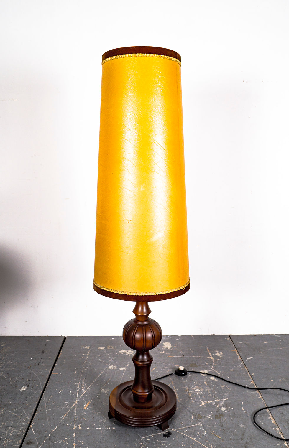 Thumbnail: WOODEN VINTAGE MID-CENTURY TABLE LAMP 1970s.