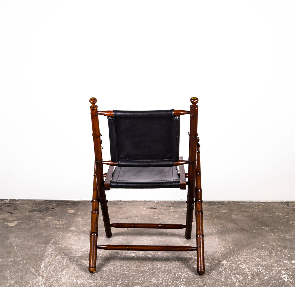 Thumbnail: FOLDING CHAIR MADE OF MAHOGANY FAUX BAMBOO 1960S.​​​​​​​