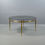 Thumbnail: CLASSICISM COFFEE TABLE MADE OF BRASS WITH CONCAVE FLUTED LEGS AND SMOKED GLASS