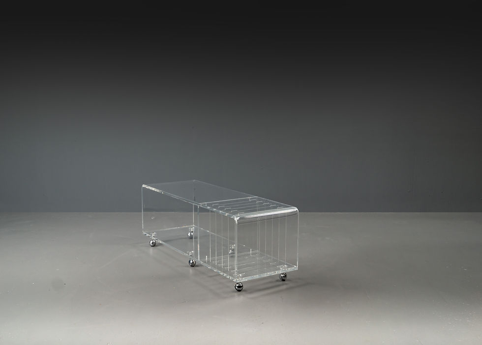 Thumbnail: SPACE AGE ACRYLIC GLASS BAR SCALES, DESIGNED IN THE STYLE OF DAVID LANGE 60S​​​s