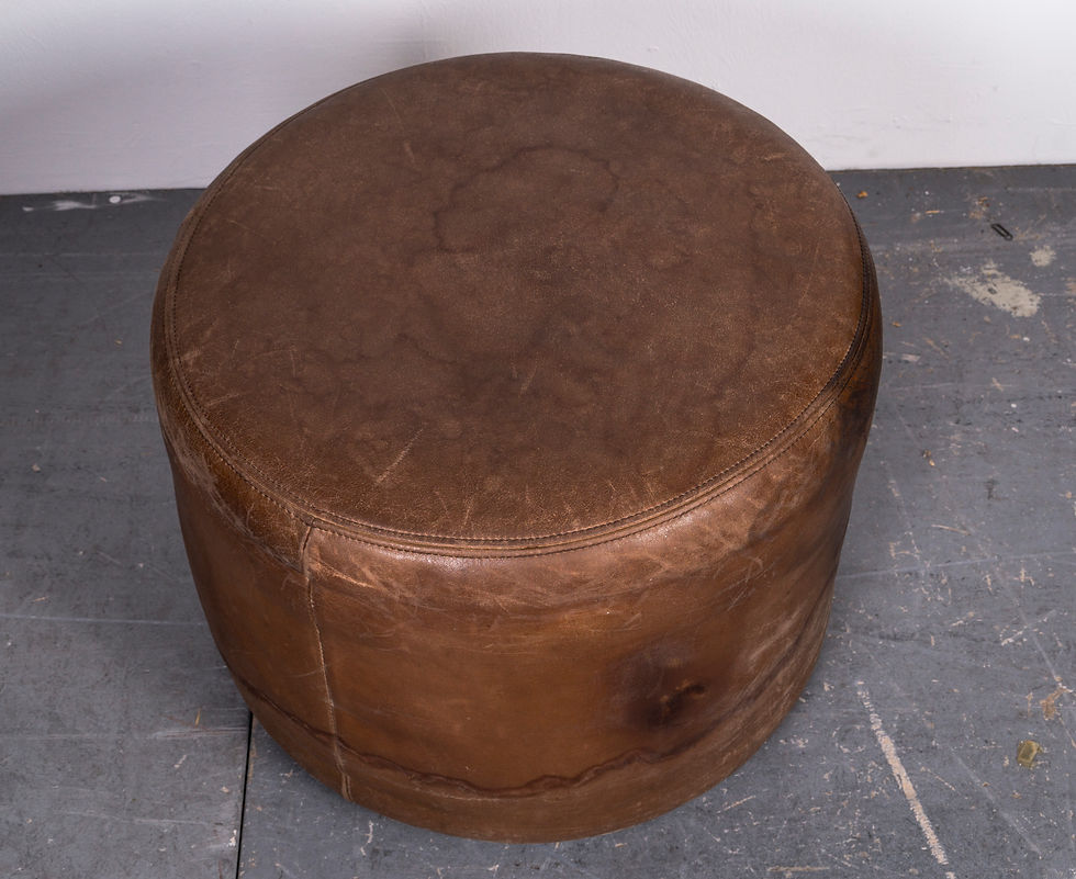 Thumbnail: VINTAGE LEATHER STOOL 1980