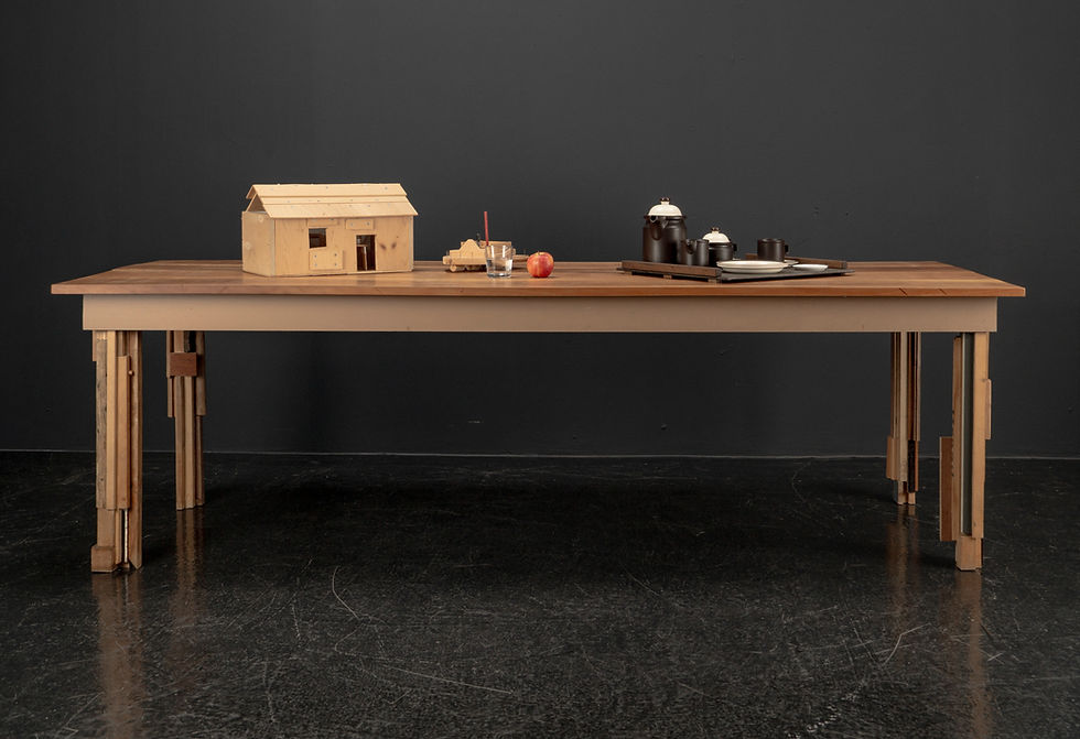 Thumbnail: UNIQUE BRUTALIST TABLE BY H.G. PATRICK PAHL RAW CHERRY & CONSTRUCTIVIST