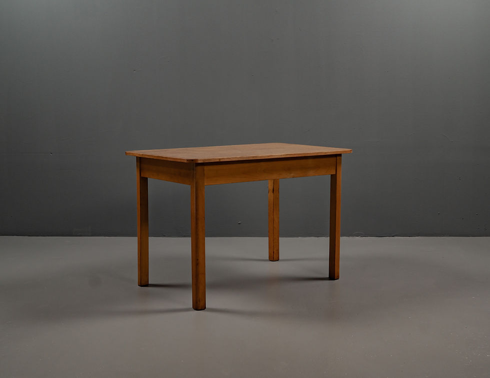 Thumbnail: BAUHAUS TABLE MADE OF BEECH WOOD WITH LINOLEUM, 1930S