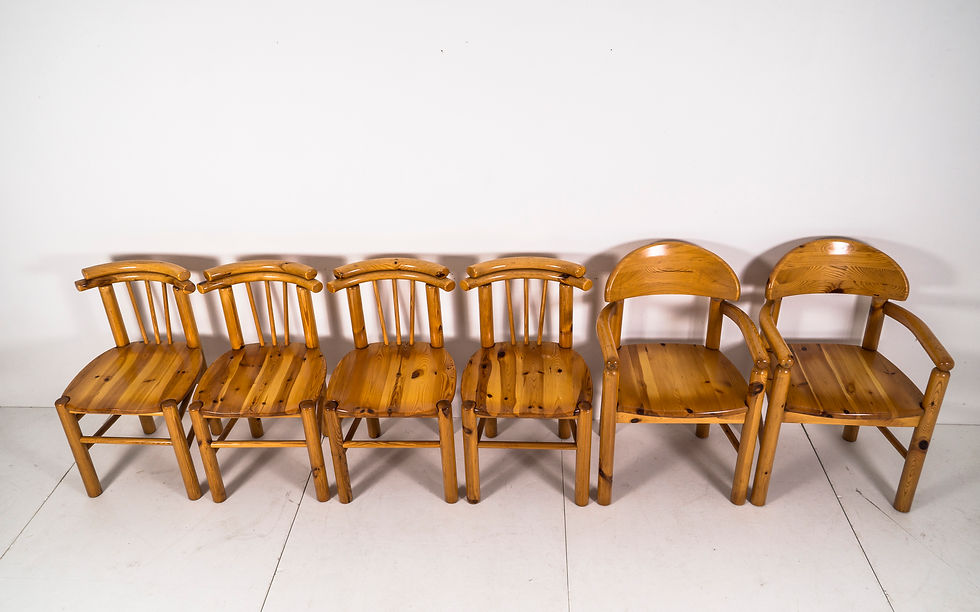 Thumbnail: DANISH DINING CHAIRS IN STYLE OF RAINER DAUMILLER 1970er.
