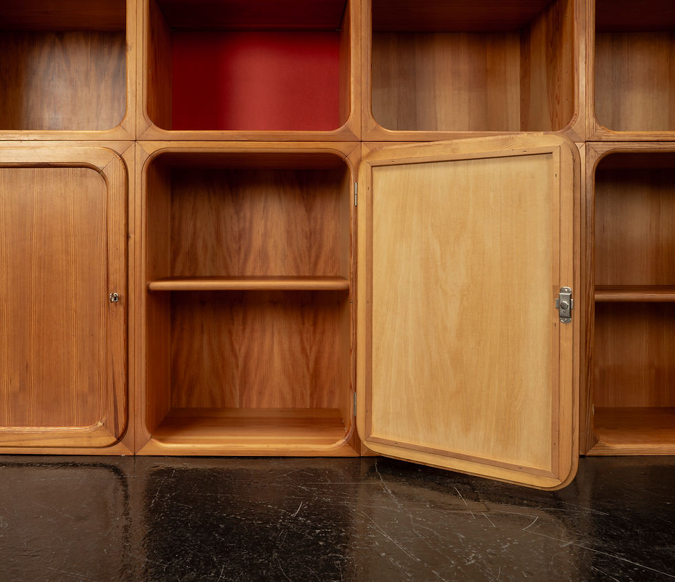 Thumbnail: MODULAR PINE WOOD WALL UNIT 1960s, SET OF 13