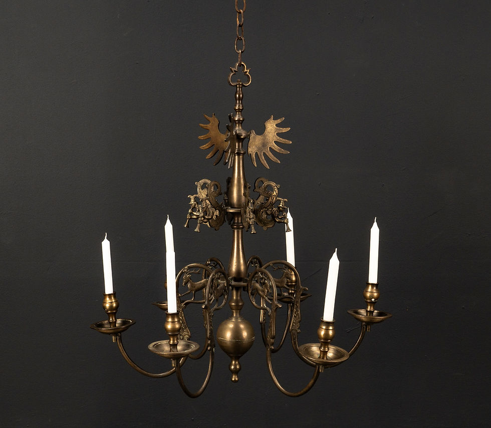 Thumbnail: BAROQUE BRONZE CHANDELIER, POLAND, MID-18TH CENTURY​​​​​​​.