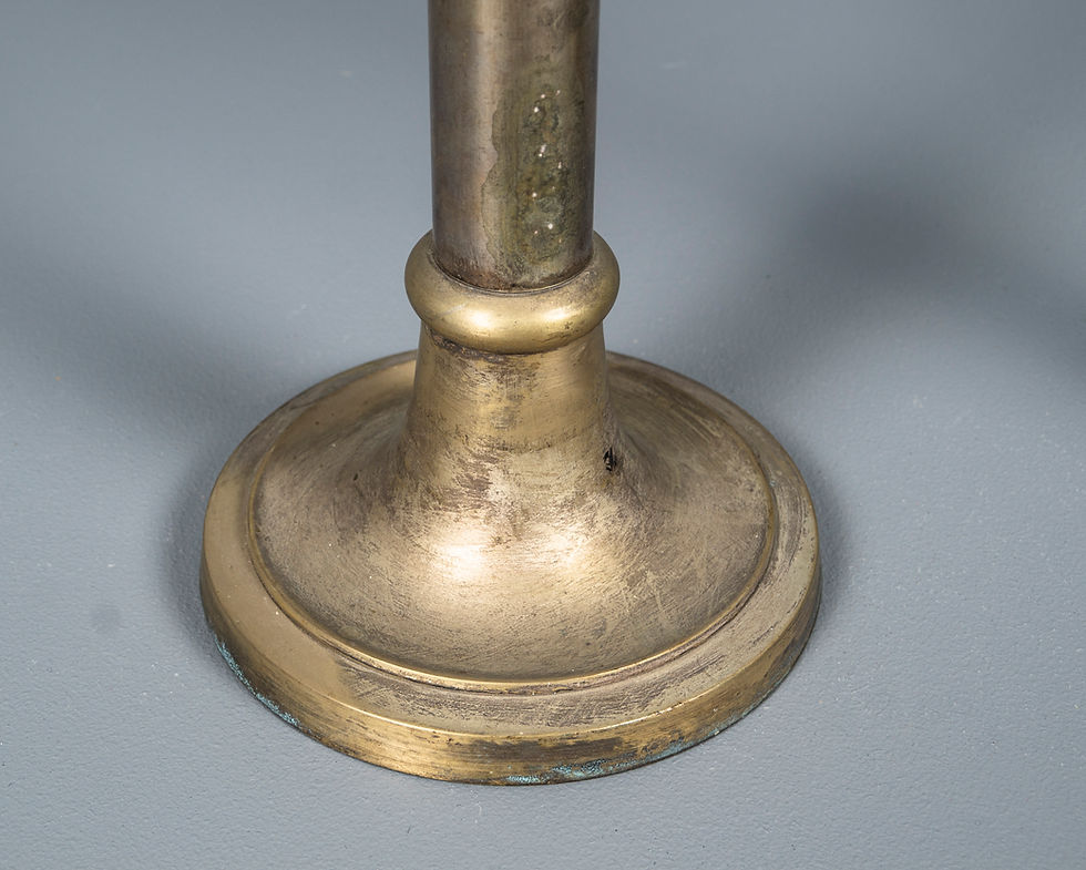 Thumbnail: EMPIRE BRASS & SILVERPLATED CANDLESTICK, FRANCE, SET OF 2​​​​​​​
