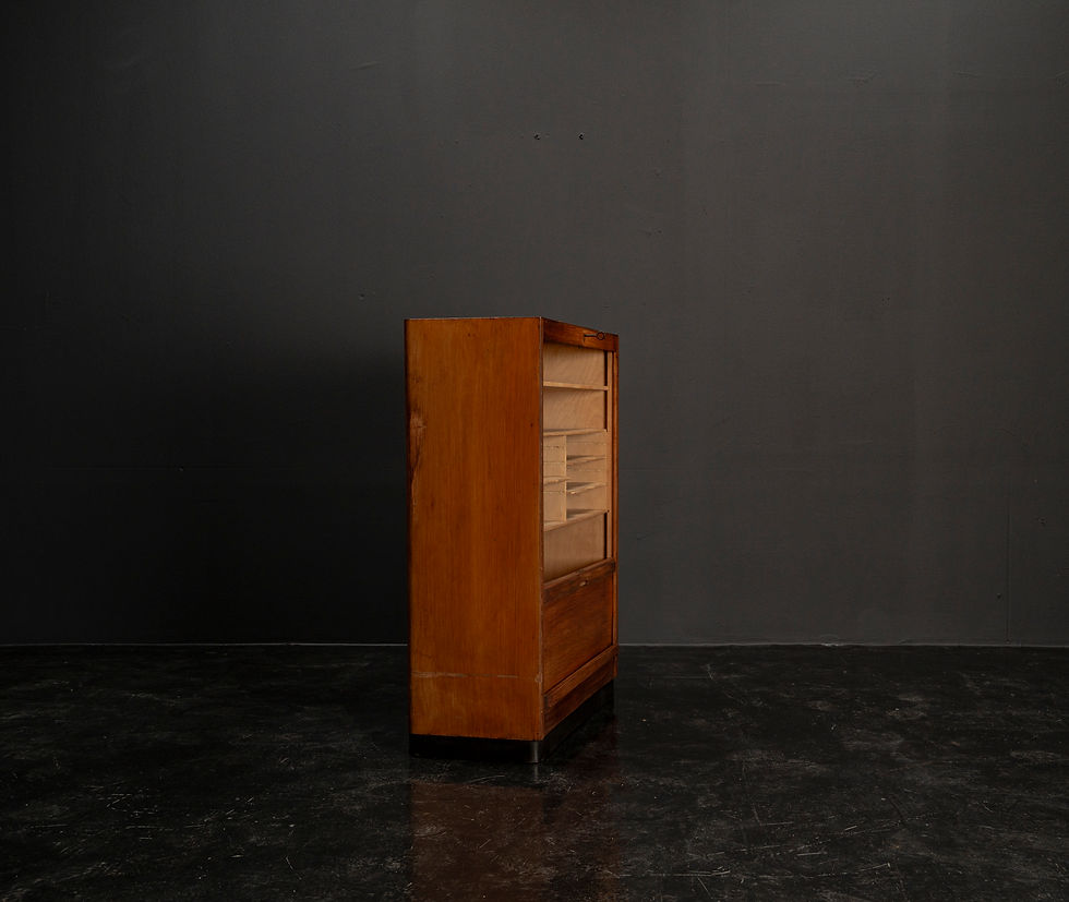 Thumbnail: FILING CABINET WITH ROLLING DOOR A CLASSIC FROM THE 1930S