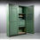 Thumbnail: LARGE GREEN INDUSTRIAL CABINET FROM THE 1950s