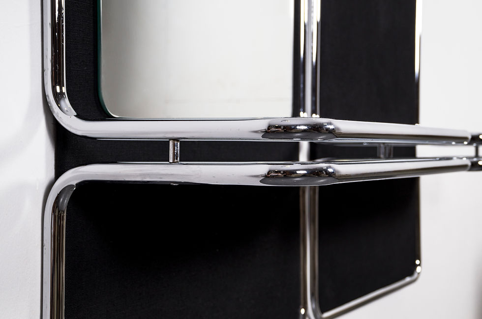 Thumbnail: WALL COAT ROBE FROM LÄSKO - 4 COAT HOOKS FROM CORONET WITH MIRROR AND HAT SHELF