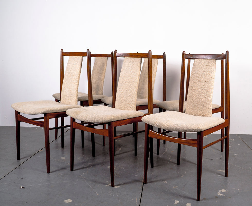 Thumbnail: MIDCENTURY AMERICAN NUTWOOD DINNING CHAIRS 1970s