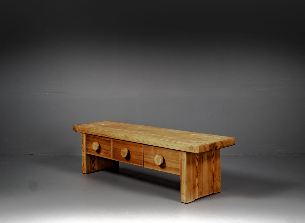 Thumbnail: PINEWOOD BENCH IN STYLE OF ROLAND WILHELMSSON, SWEDEN, 1960S