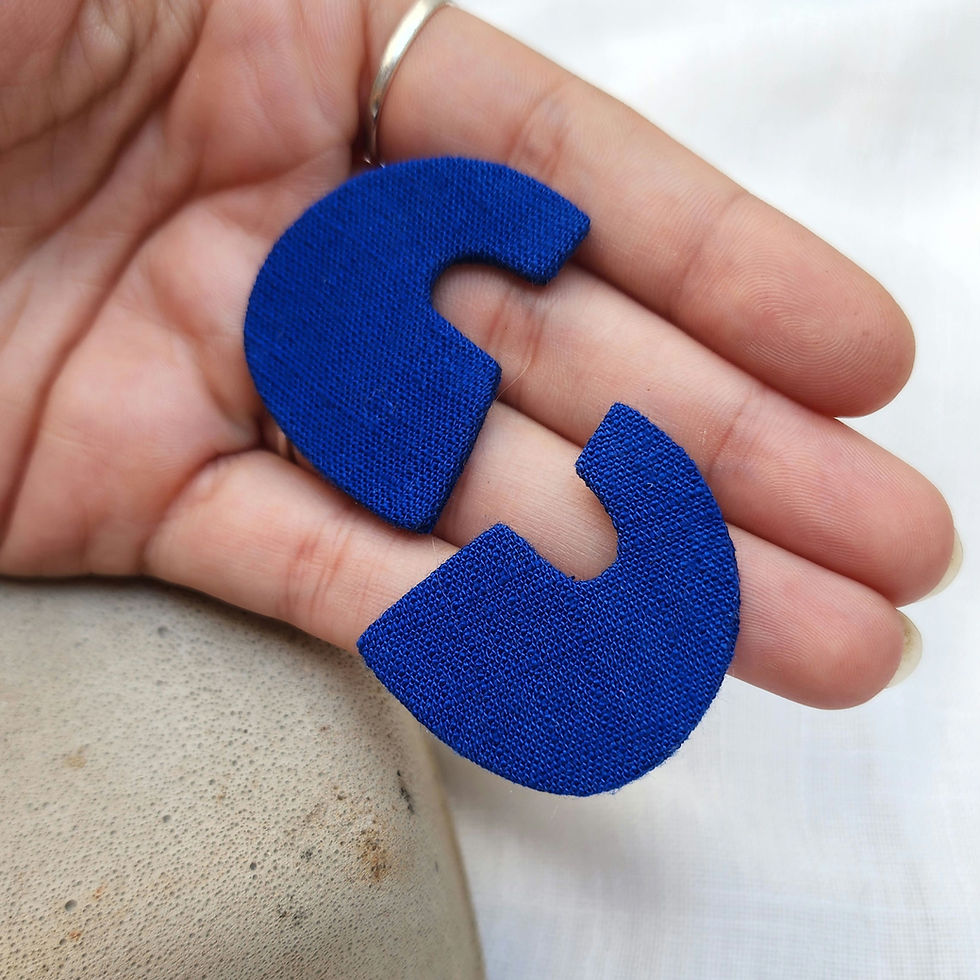Miniatura: Brinco Meia-Lua Azul