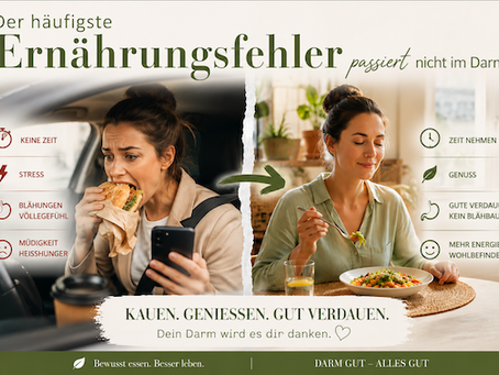 Links: Essen unter Stress, rechts: entspannt essen