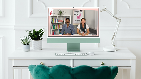 Bildschirm mit dem Team von Darm gut alles gut