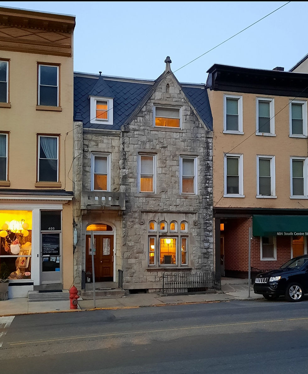 nighttime front view