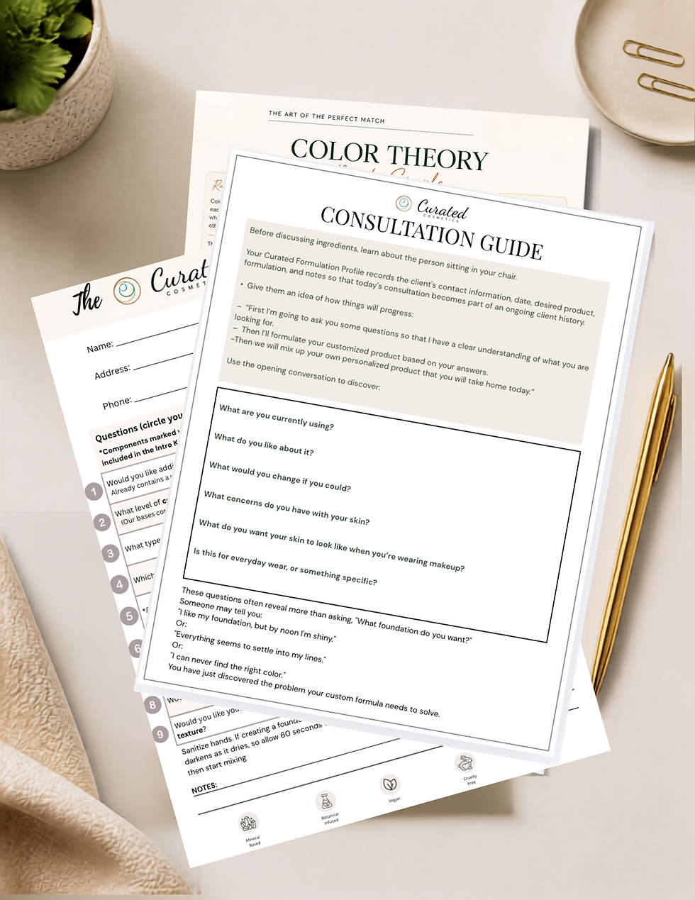 Curated Custom Blend Consultation Guode
