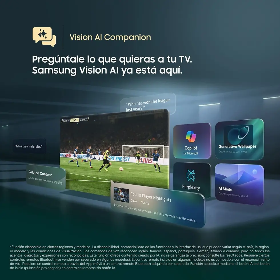 Miniatura: Tv Samsung 75 M70h 4K Active HDR+ IA Mini Led 2026 Ia Multiview
