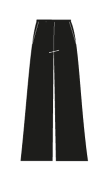 pantaloni con angoli cartamodello digitale