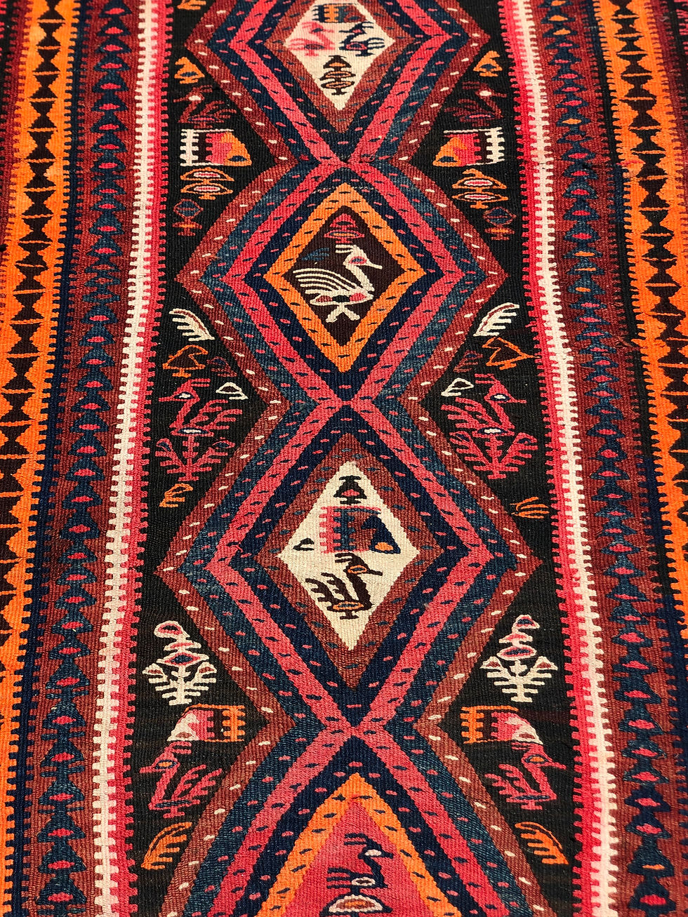 Miniatura: RUNNER/CORREDOR KURDISH KILIM 4'7'' X 9'2'' FT / 1.50 X 2.80 M