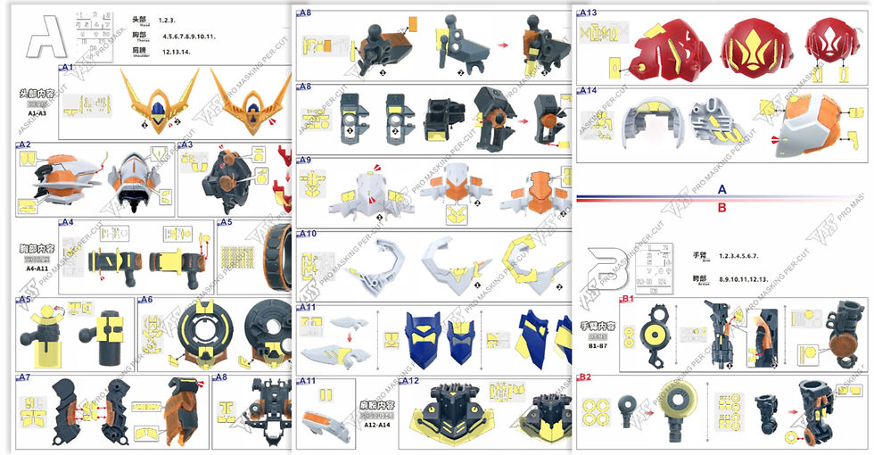 縮圖：[特別訂購] TAS 沉迷者 MG 1/100 巴巴托斯天狼座 Gundam Barbatos Lupus 預切割遮蓋帶