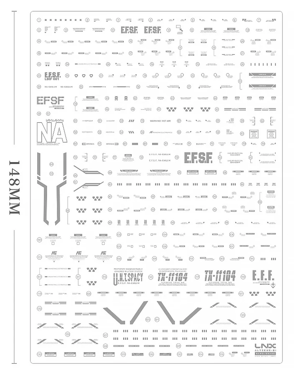 縮圖：[特別訂購] LNX HG 1/144 阿利宙斯 Alyzeus 專用水貼