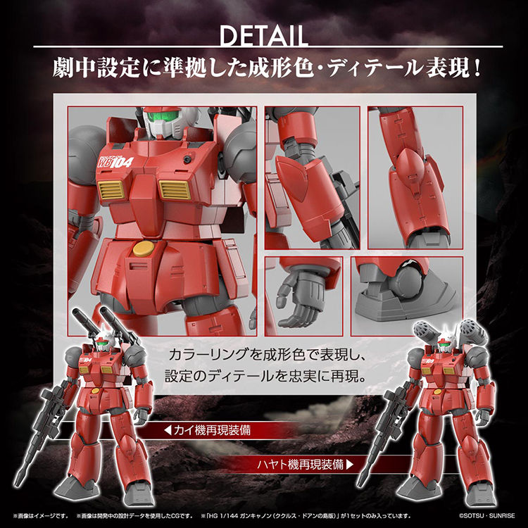 縮圖：萬代 HG GTO 1/144 RX-77-02 鐳射大砲德安之島 Guncannon Cucuruz Doan's Island Ver. 模型