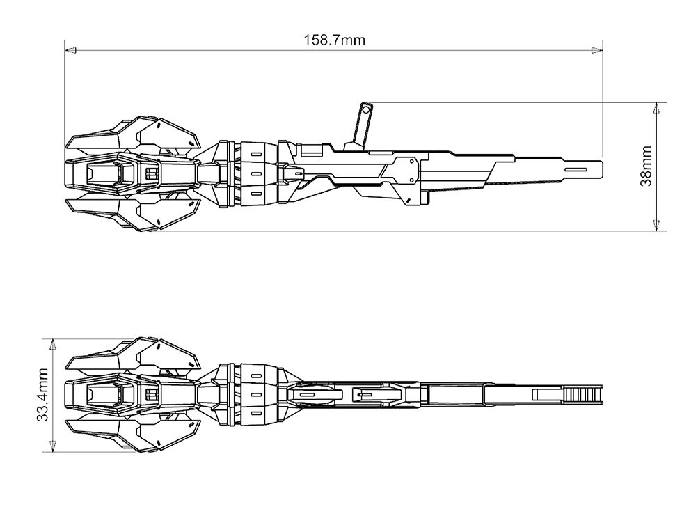 縮圖：[特別訂購] 阿努比斯 3D 印製 MGSD / SDCS 水星的魔女 風暴感應炮 改件 TX043