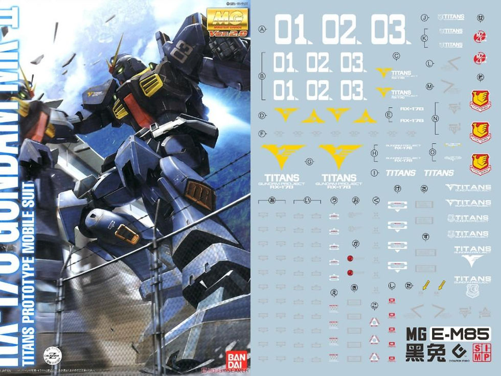 EVO MG 高達2黑兔專用水貼