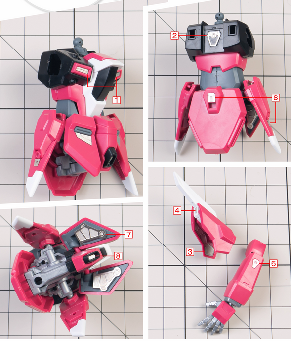 縮圖：[特別訂購] TAS 沉迷者 HG 1/144 無限正義高達 Infinite Justice Gundam 預切割遮蓋帶 + 蝕刻片 + 改件