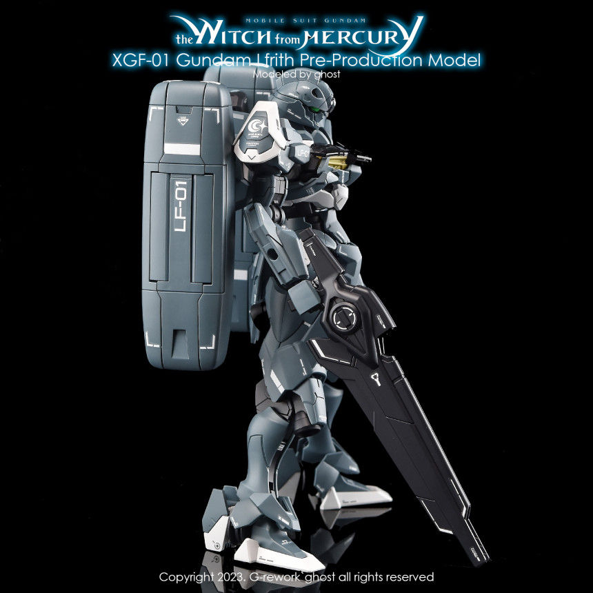 縮圖：炎特別版 HG 1/144 水星的魔女 量產型魔靈高達 Gundam Lfrith Pre-Production Model 專用水貼