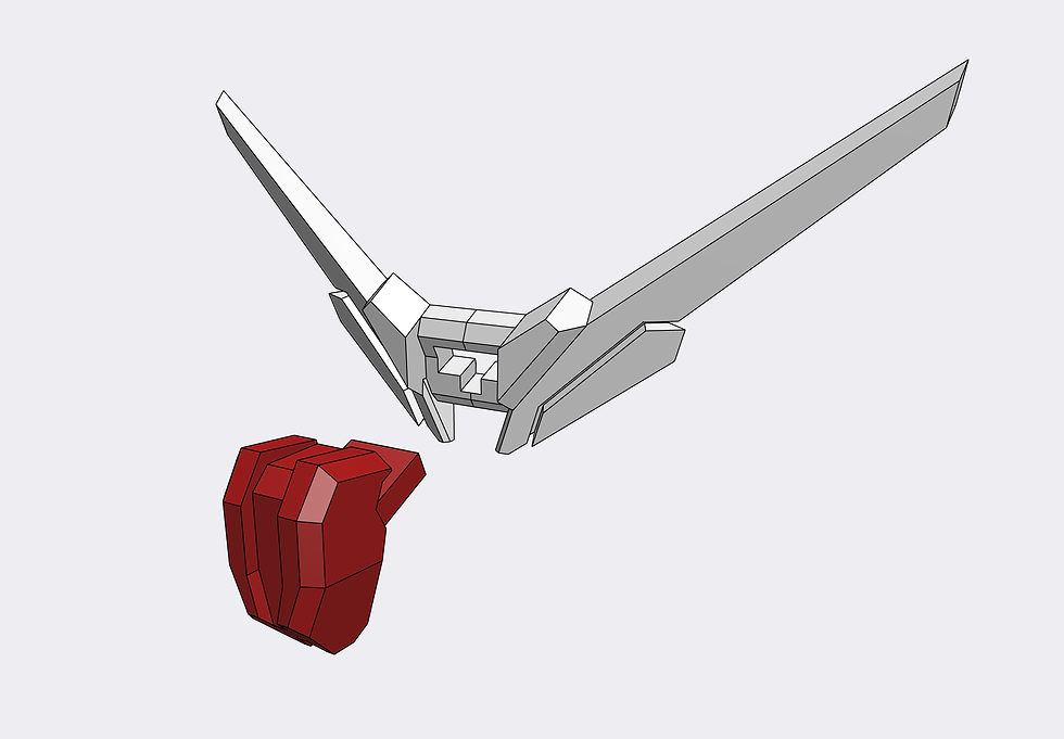 縮圖：Side Mechanics 3D 印製 FM 1/100 水星的魔女 風靈高達 Gundam Aerial 頭部天線樹脂膠改件
