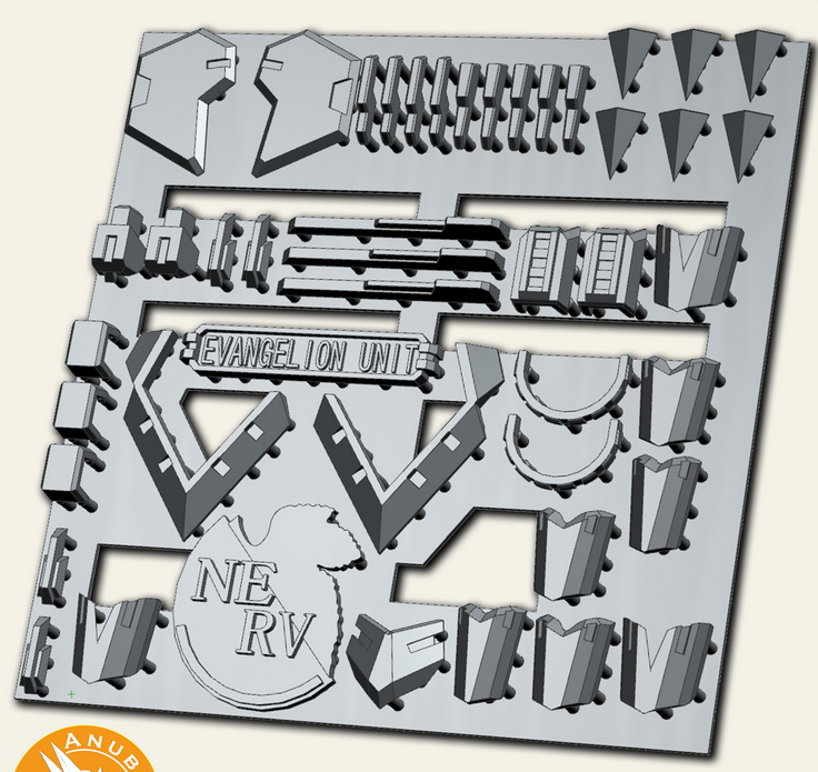 縮圖：阿努比斯 3D 印製 RG 新世紀福音戰士 EVA 01 號機樹脂膠細節改件 GP019