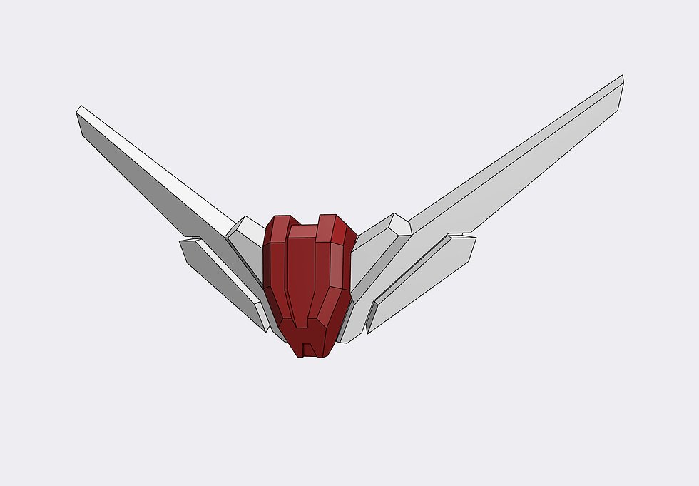 縮圖：Side Mechanics 3D 印製 FM 1/100 水星的魔女 風靈高達 Gundam Aerial 頭部天線樹脂膠改件