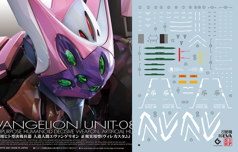 EVO RG 新世紀福音戰士 EVA 08 號機專用水貼