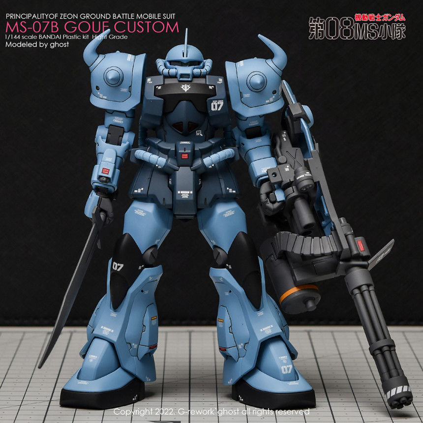 縮圖：炎特別版 HG MS-07B-3 B3 老虎改 Gouf Custom 重砲老虎專用水貼