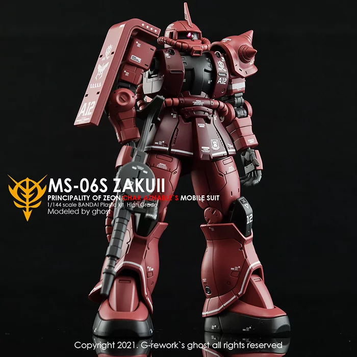 縮圖：炎特別版 HG 1/144 GTO 馬沙渣古 Zaku I & II 二合一水貼