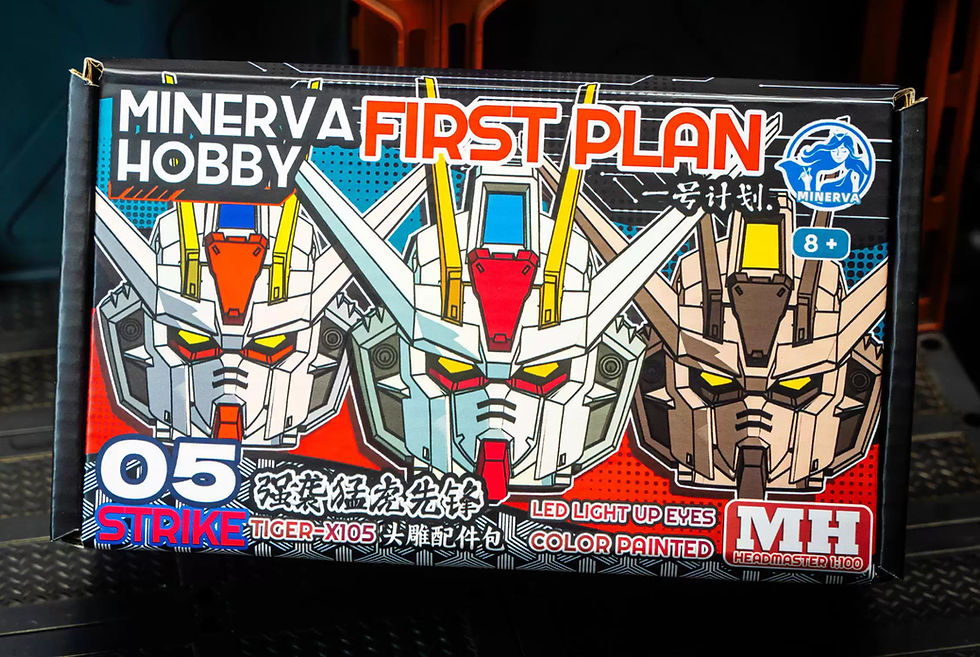 縮圖：[特別訂購] 密涅瓦 MB MG 1/100 強襲猛虎先鋒 頭部組裝模型 (包眼部燈組)