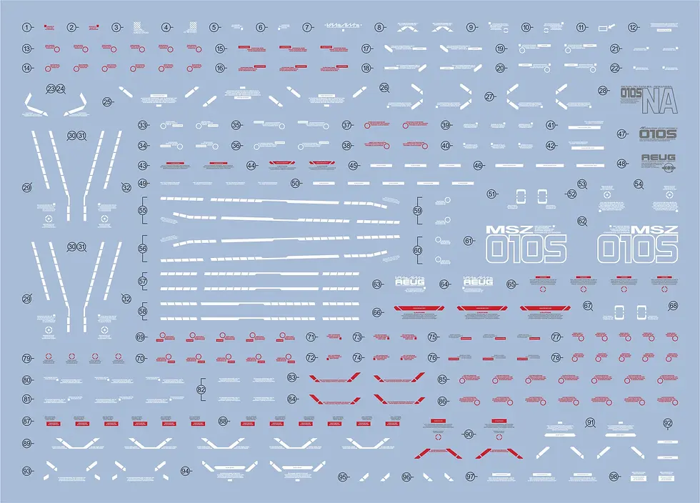 縮圖：[特別訂購] EVO Monster MG 1/100 卡版全武裝ZZ高達 FAZZ 專用水貼