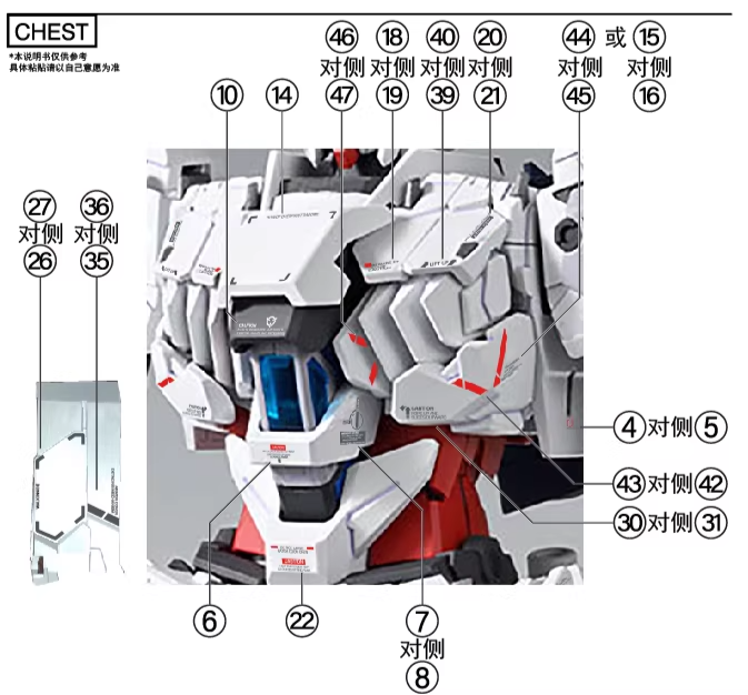 縮圖：[特別訂購] 拾壹零 MG 1/100 卡版敘述高達 C裝備 專用水貼