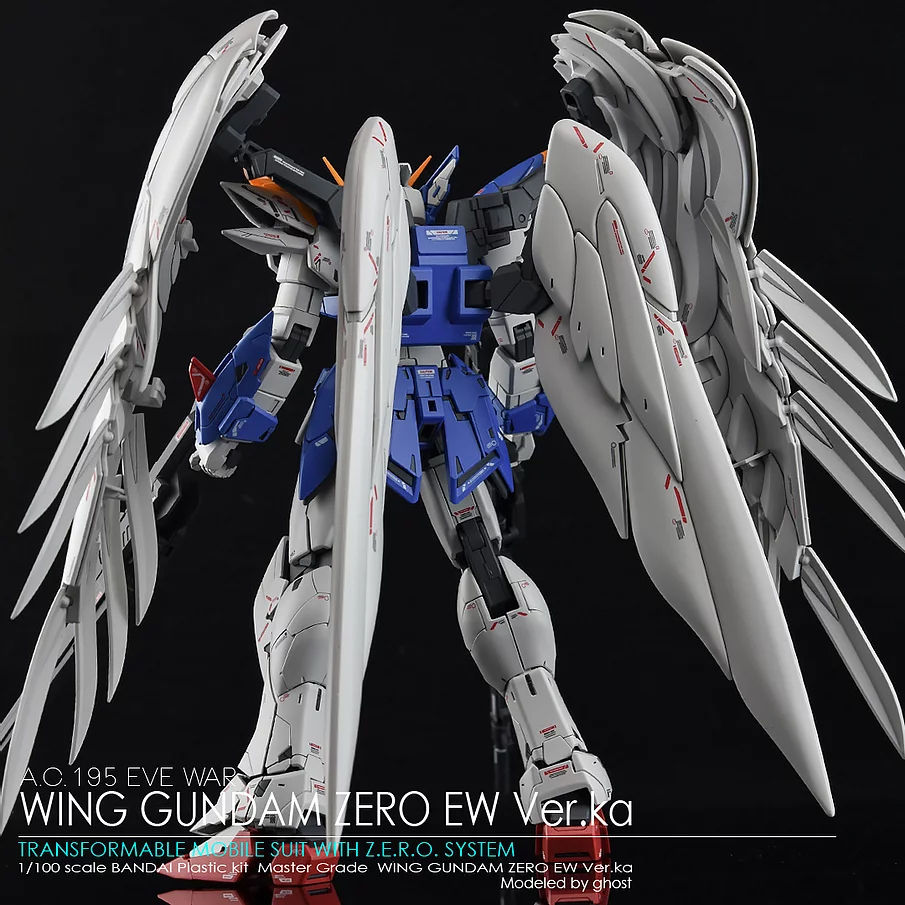 縮圖：炎 MG 1/100 卡版飛翼高達零 Wing Gundam Zero EW Ver.Ka 專用水貼