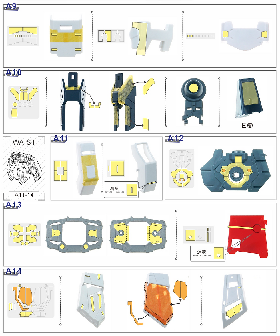 縮圖：[特別訂購] TAS 沉迷者 MG 1/100 卡版牛高達 Nu Gundam Ver.Ka 預切割遮蓋帶 + 蝕刻片 + 改件