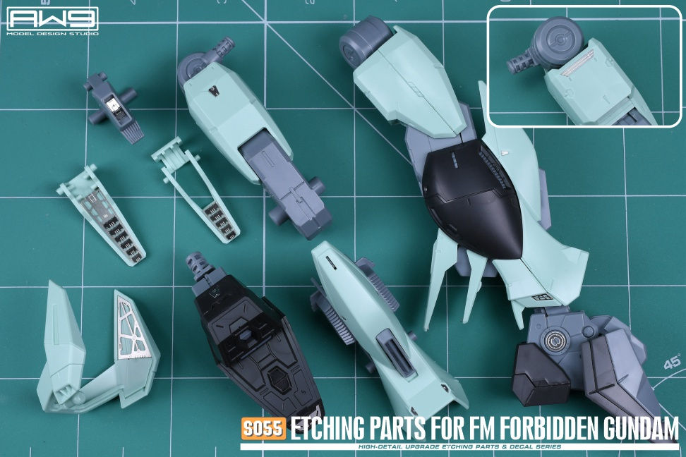 縮圖：Madworks AW9 FM 1/100 GAT-X252 禁斷高達 Forbidden Gundam 細節蝕刻片+水貼套裝 S055