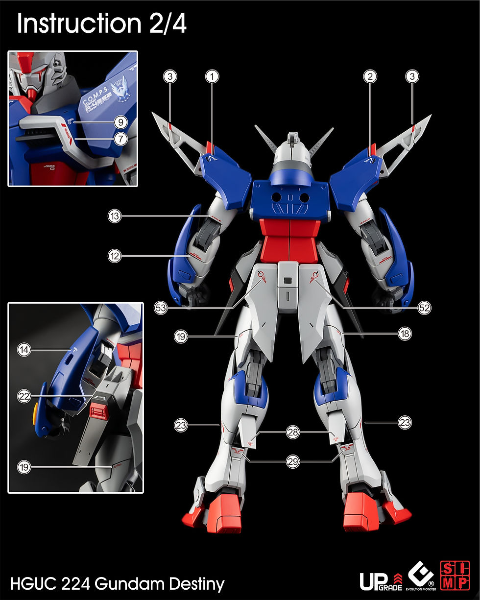 縮圖：EVO Monster 高清版 HG 1/144 命運高達 Destiny Gundam 專用水貼