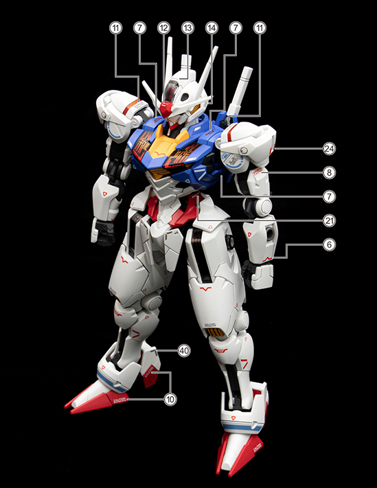 縮圖：EVO HG 1/144 風靈高達 Gundam Aerial 專用水貼