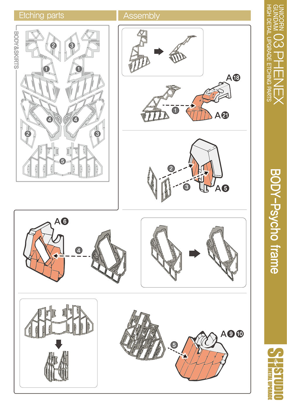 縮圖：[特別訂購] SH 工作室 MG 1/100 獨角獸高達 菲利克斯 Unicorn Gundam Phenex 蝕刻片 (含背膠)