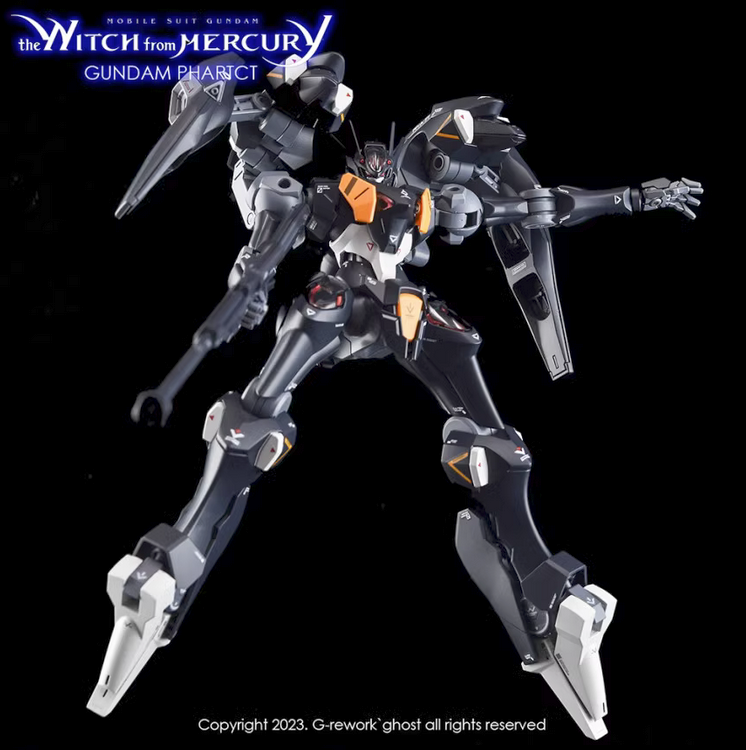 縮圖：炎 HG 1/144 水星的魔女 鐵騎高達 Gundam Pharact 專用水貼