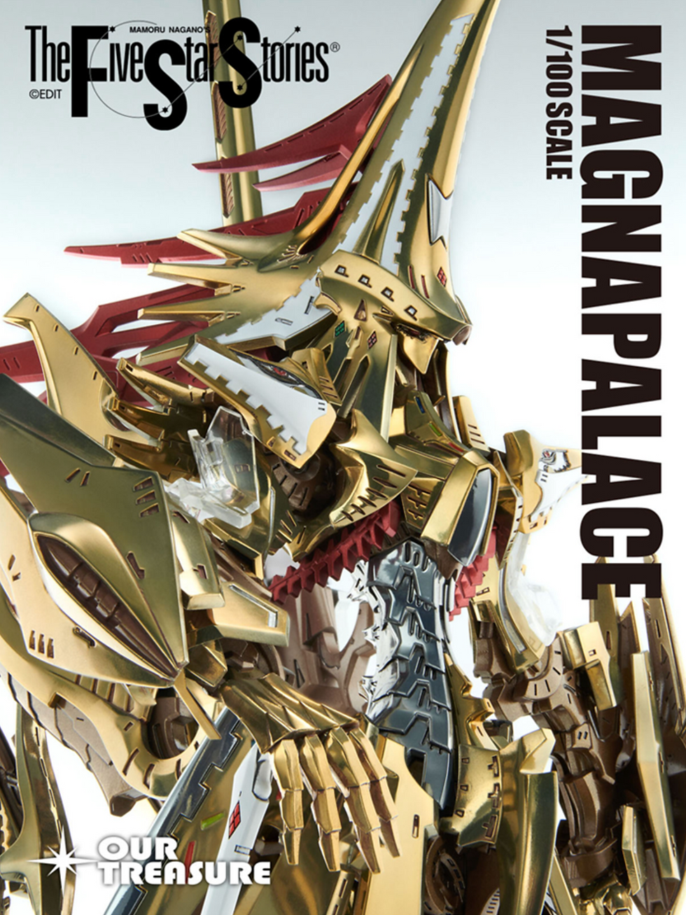 縮圖：[特別訂購] SH 工作室 1/100 五星物語 黃金騎士 Magnapalace KOG GTM 樹脂膠全件 (不是 Volks 產品)